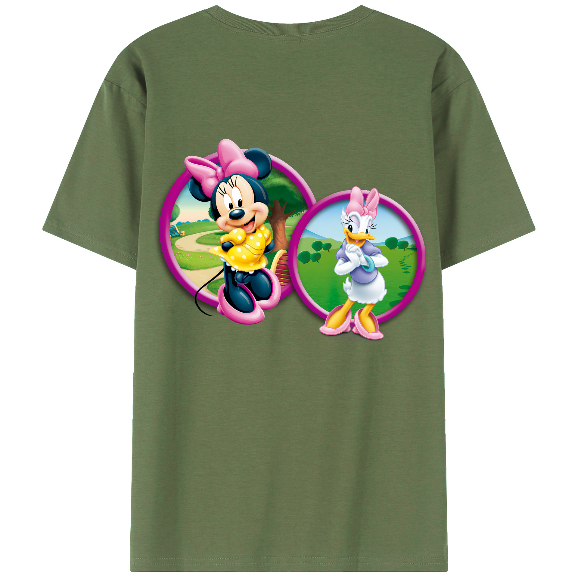 （画像用） ミッキーマウス Mickey Mouse 綿100％ メンズ半袖Tシャツ（バックプリント） 通気性